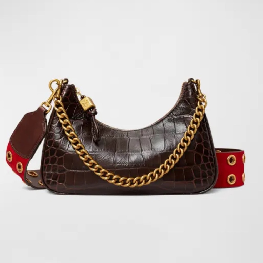 Tory Burch
Mercer Small Croc-Embossed Shoulder Bag